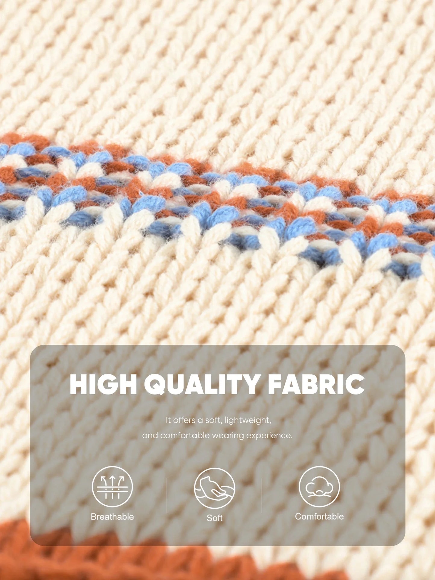 Womens V-Neck Knitted Lantern Sleeve Pullover Sweater Fashion Color Block Cable Knit Jumper Tops S 4-6