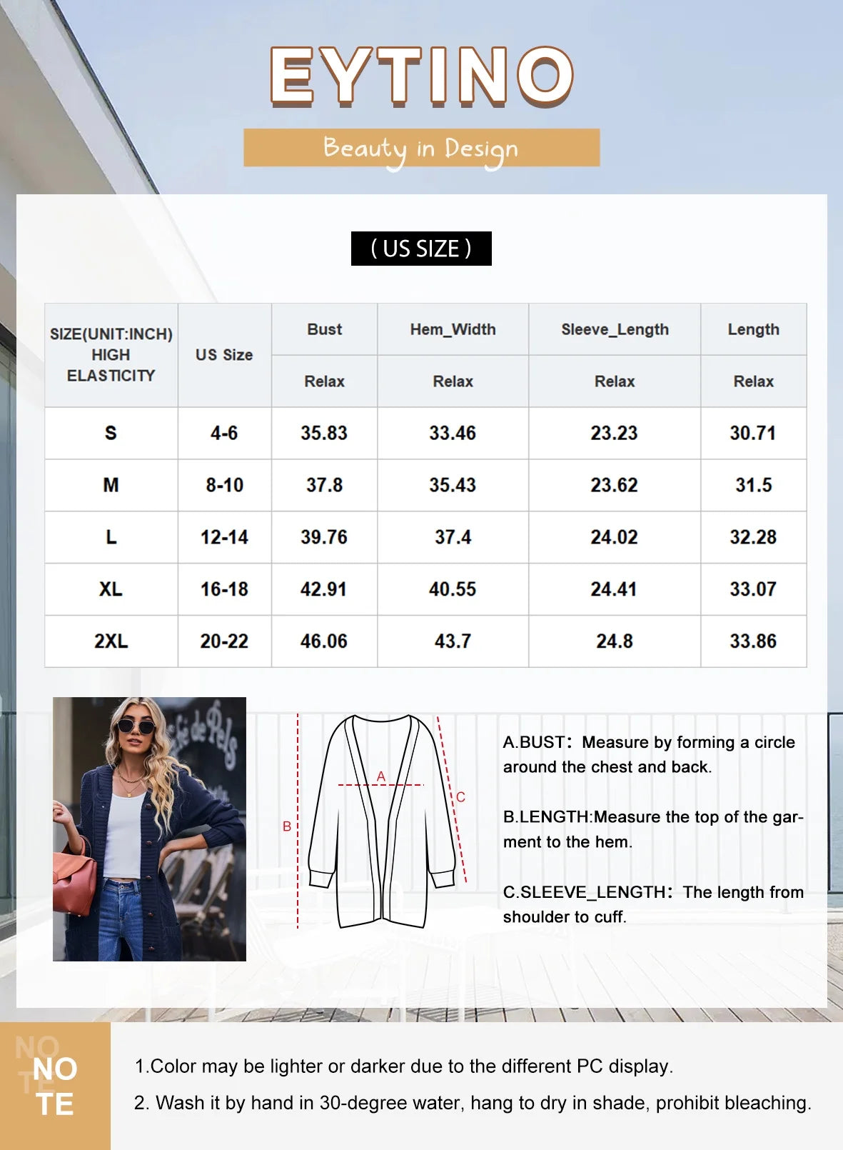Hooded Cardigan Sweaters for Women Long Sleeve Button down Knit Sweater Coat Outwear with Pockets